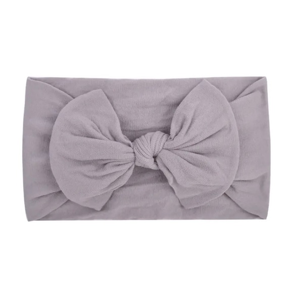 Baby bundle of 5 Elastic Knot Turban Nylon bow Headbands - Picture 6 of 7